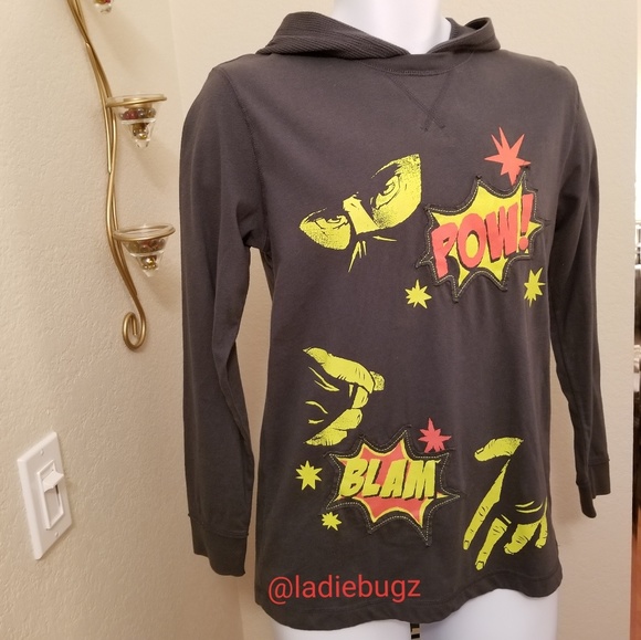 Hoodie with Vintage Style Comic Book Graphics - Picture 2 of 4